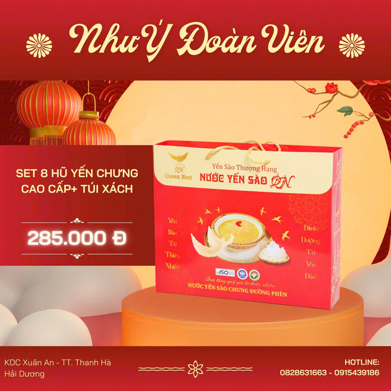 SET  HŨ YẾN MIX VỊ THEO YÊU CẦU 8 HŨ – ST08