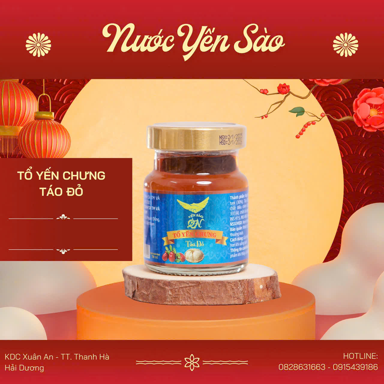 Yến Chưng Táo Đỏ – TD01